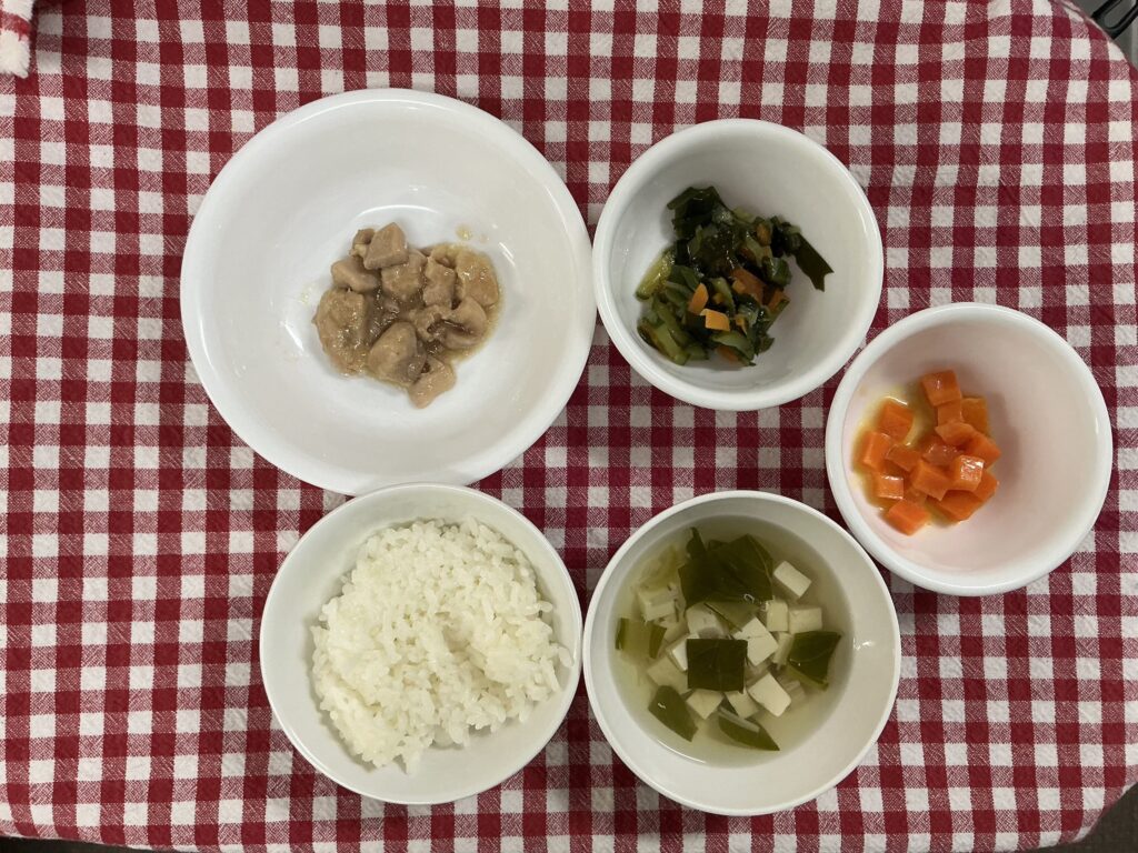 鶏の照り焼き/豆乳蒸しパン